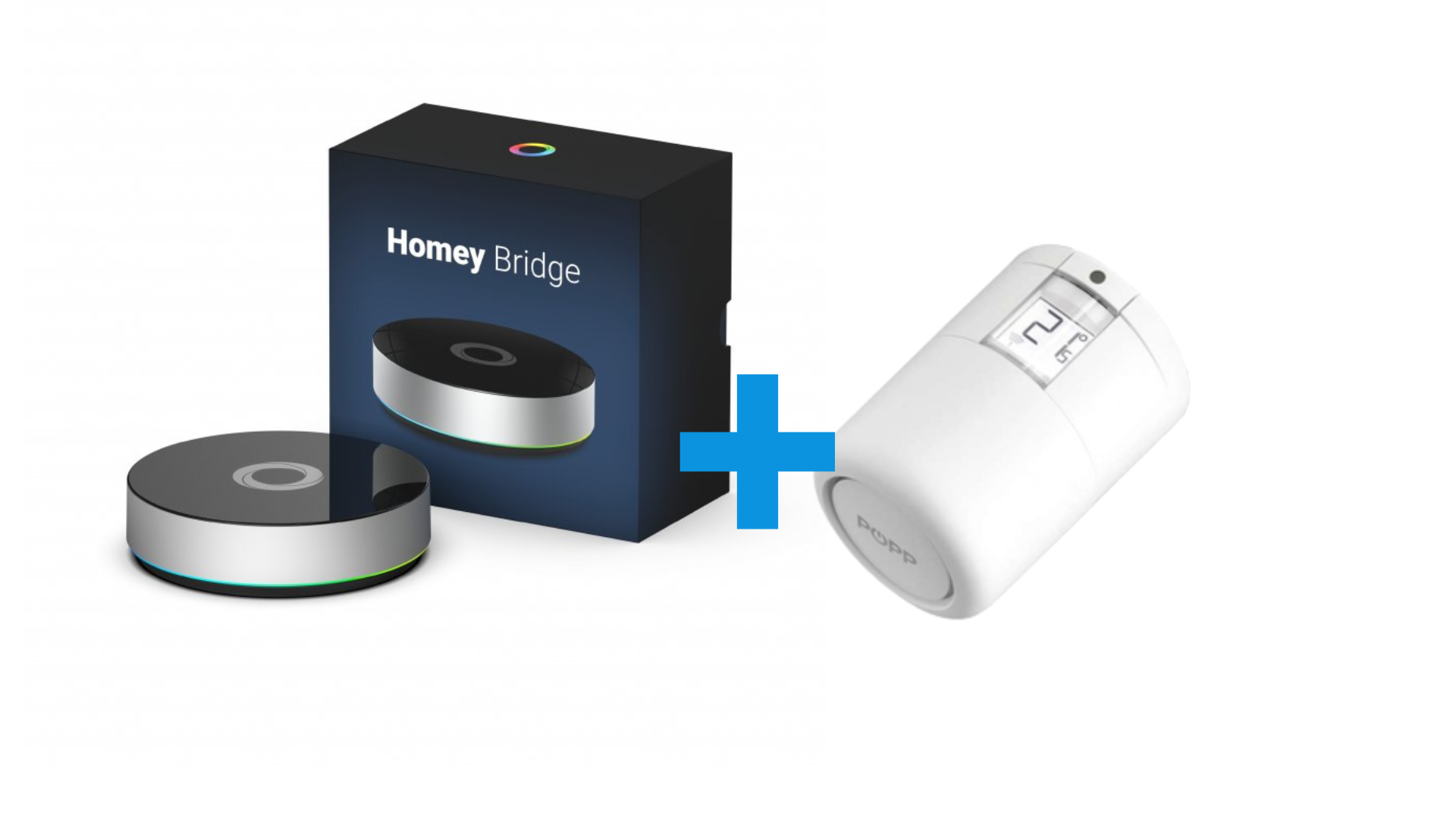 Homey Bridge + radiátorová hlavica Popp