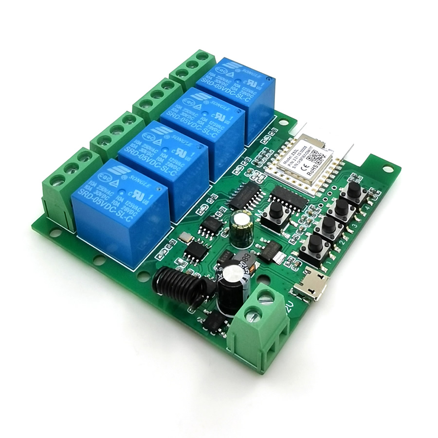 4-relé SmartWise 5-32V RF+Zigbee