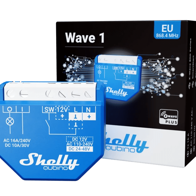 Shelly Qubino Wave 1 (Z-Wave 16A spínacie relé)