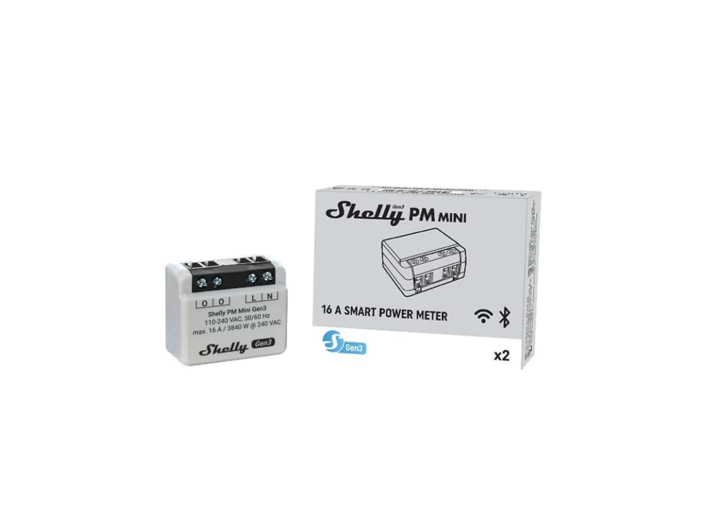 Shelly PM Mini Gen3- WiFi merač spotreby 16A