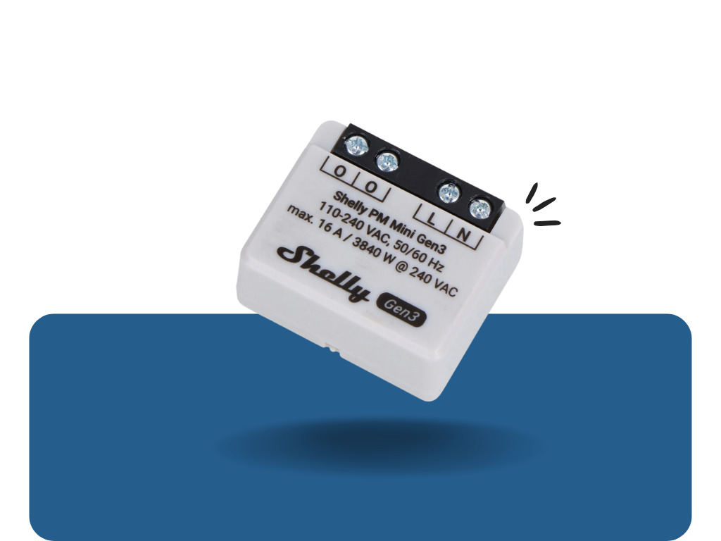 Shelly PM Mini Gen3- WiFi merač spotreby 16A
