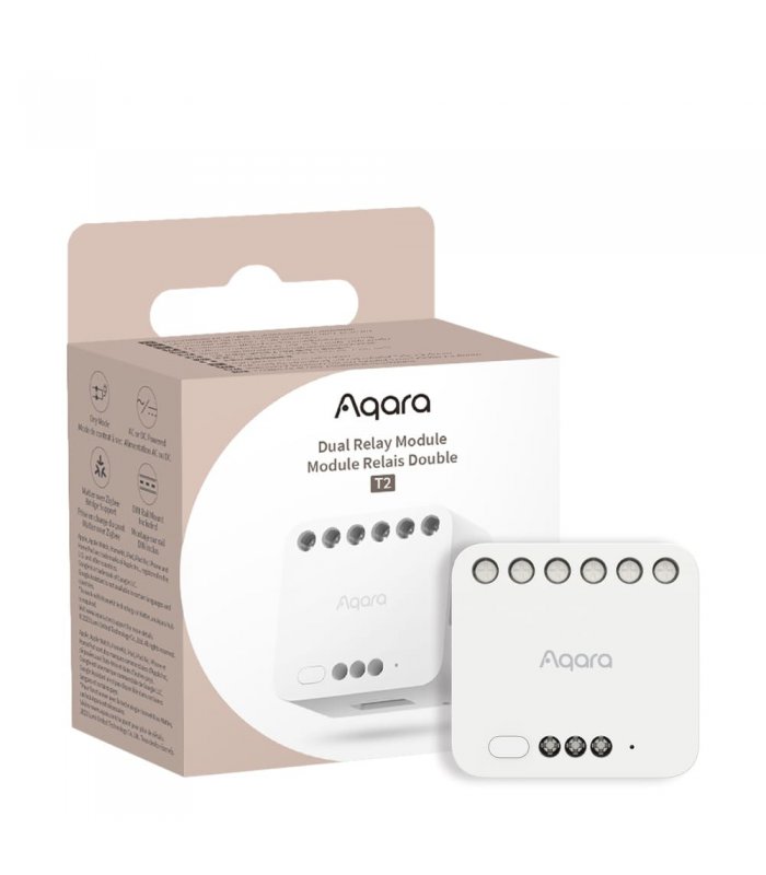 Aqara dvojité spínacie relé T2 (AQARA Dual Relay Module T2)