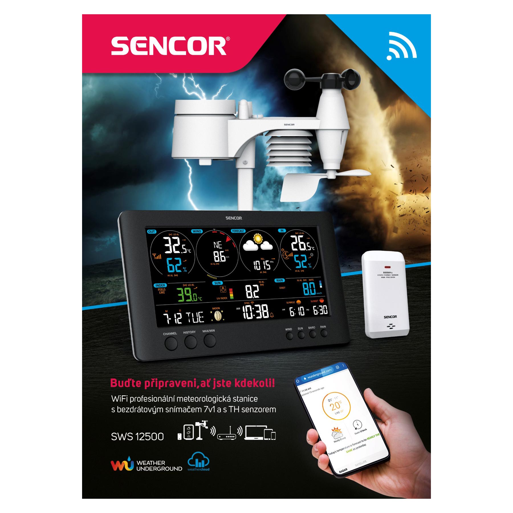 Meteo stanica Sencor SWS12500 WiFi