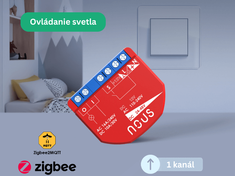 Nous B1Z Smart Zigbee relé(1 kanál, bez merania)