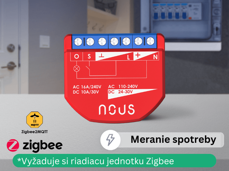 Nous B2Z Smart Zigbee relé(1 kanál s meraním)