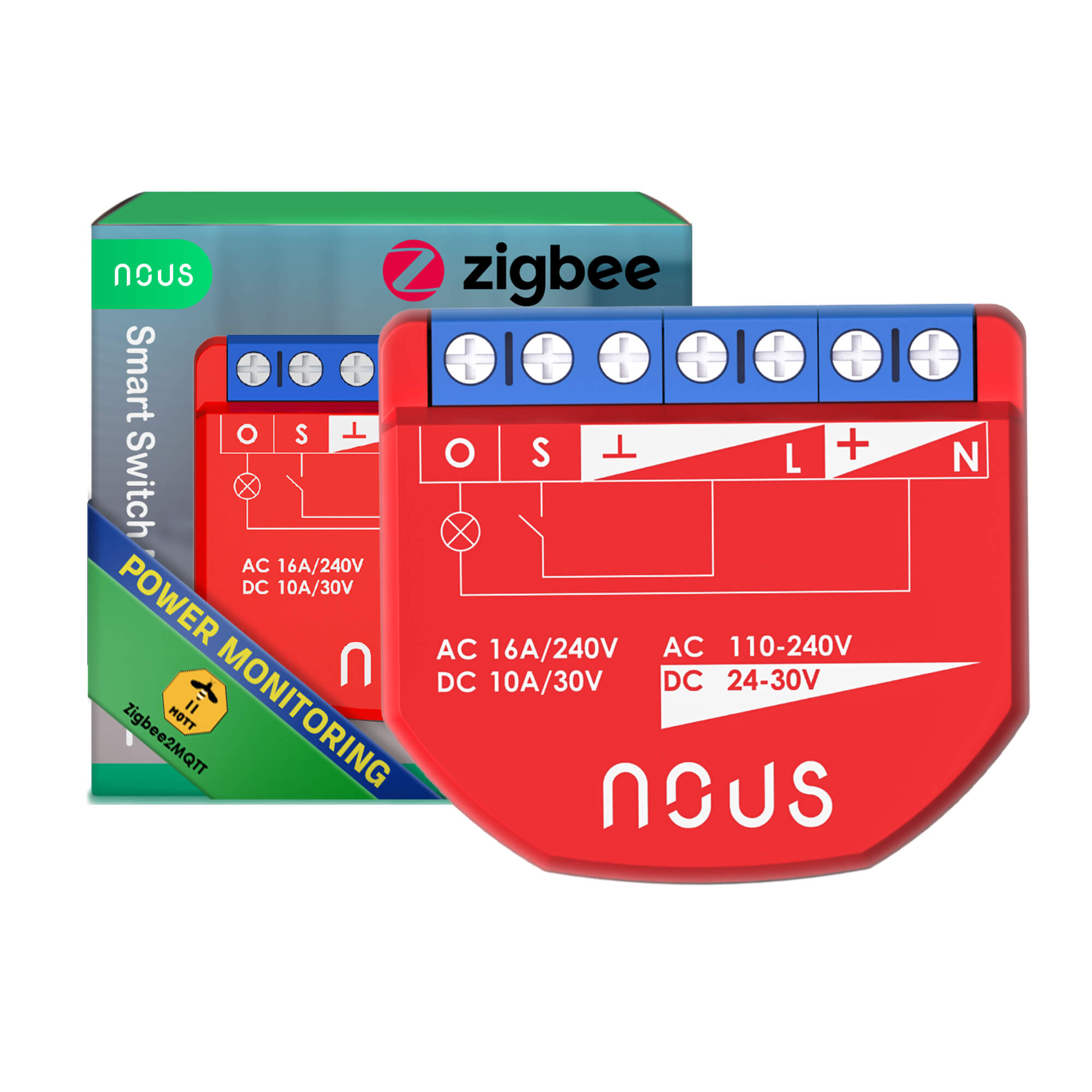 Nous B2Z Smart Zigbee relé(1 kanál s meraním)