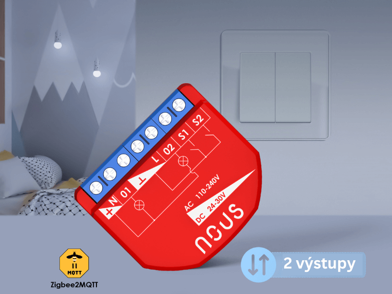 Nous B3Z Smart Zigbee relé(2 kanál s meraním)