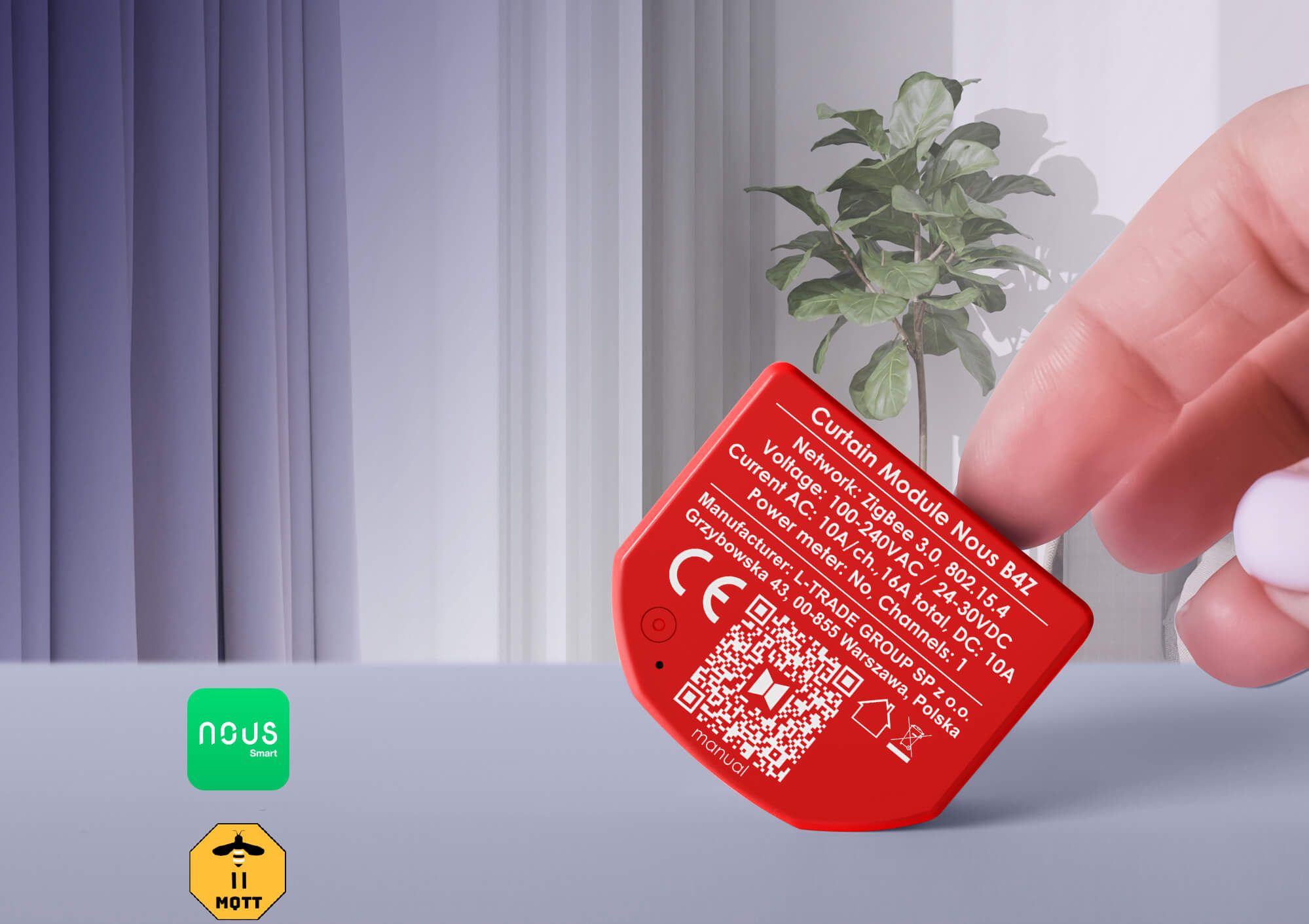 Nous B4Z Smart Zigbee roletový modul