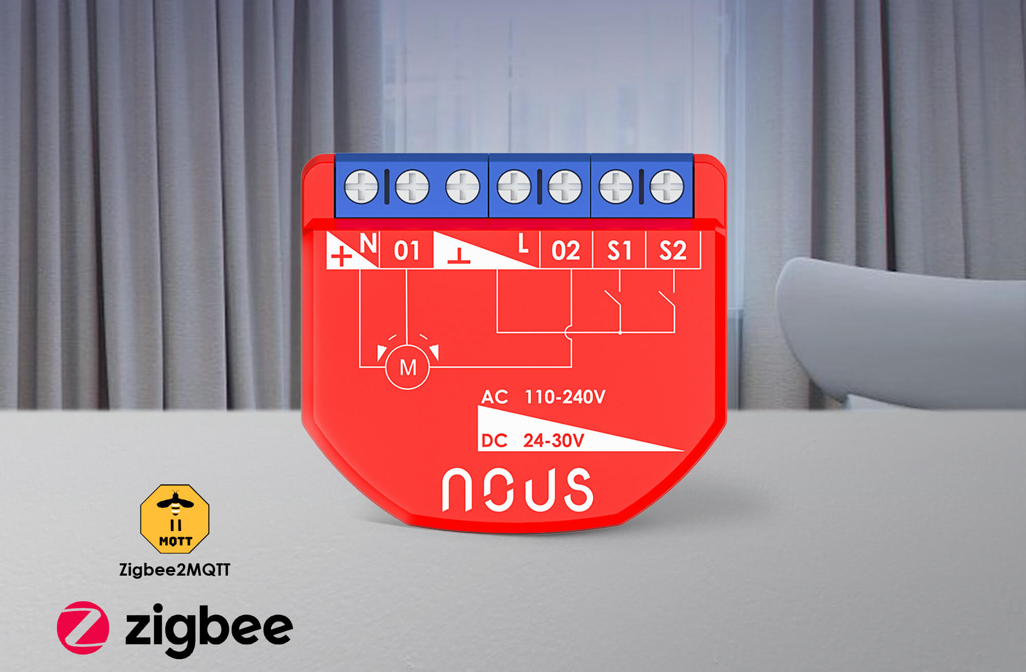 Nous B4Z Smart Zigbee roletový modul