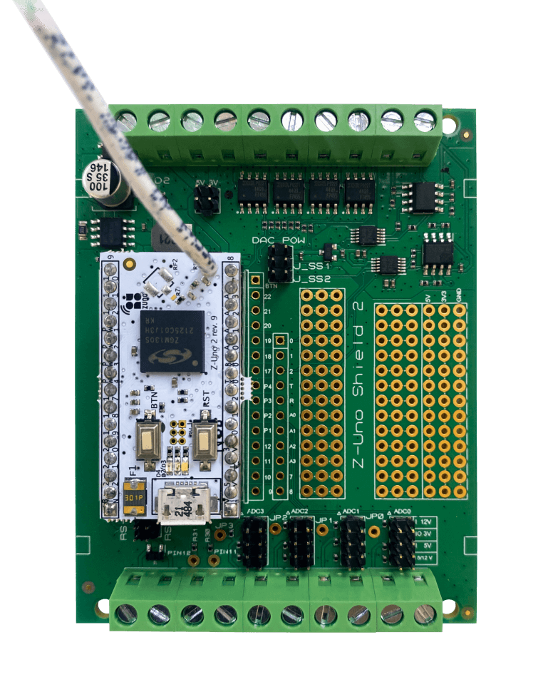 Z-Uno 2 Shield DIN (Z-Wave 700 modul pre Arduino)