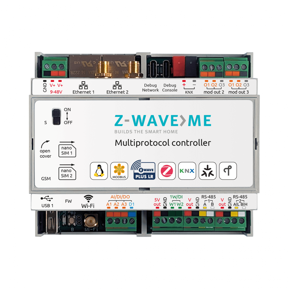 Z-Wave.me multi prokokolový ovládač Smart Home