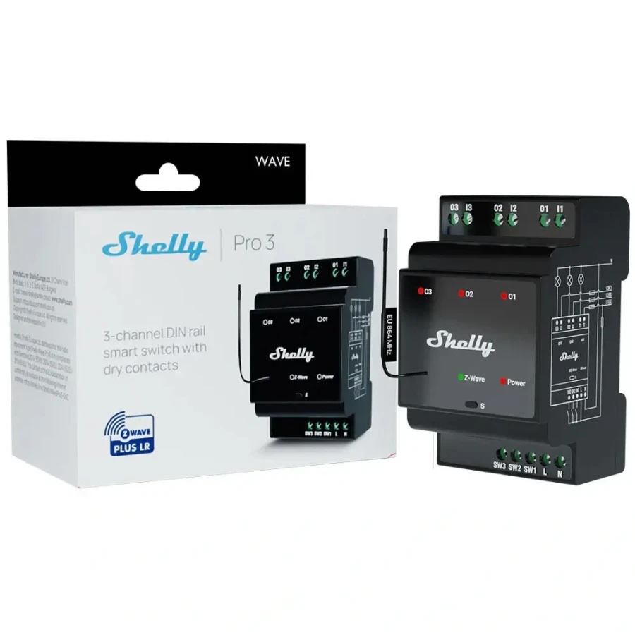 Shelly Wave Pro 3 (Z-Wave Long Range)