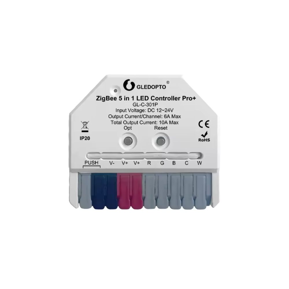 Zigbee ovládač 5v1 Ultra Mini pre LED pásy so vstupom na tlačitko