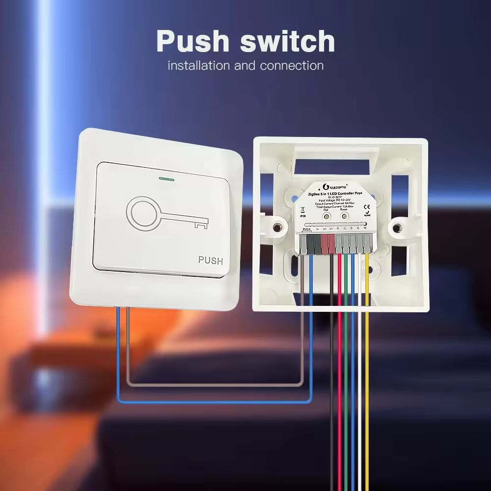 Zigbee ovládač 5v1 Ultra Mini pre LED pásy so vstupom na tlačitko