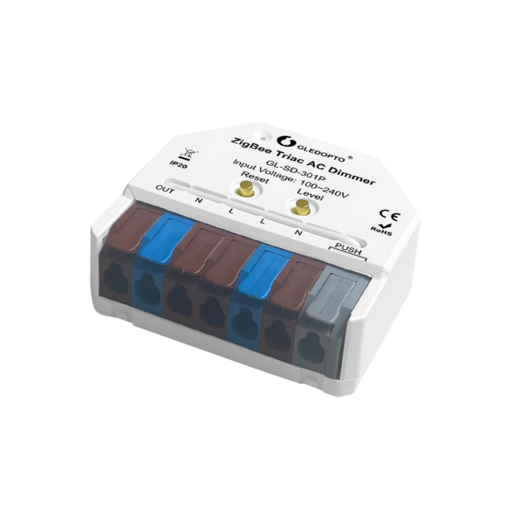 Zigbee AC stmievač Gledopto (Zigbee dimmer AC)