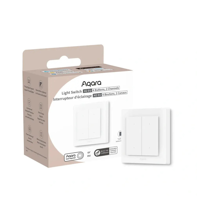Aqara Light Switch H2 EU (WS-K08D)-(Aqara dvojvypínač)