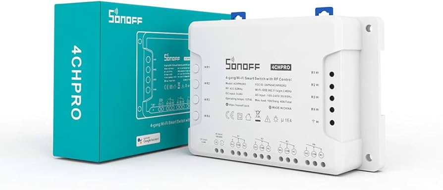 Sonoff 4-kanálové Wi-Fi bezpotenciálové relé RF