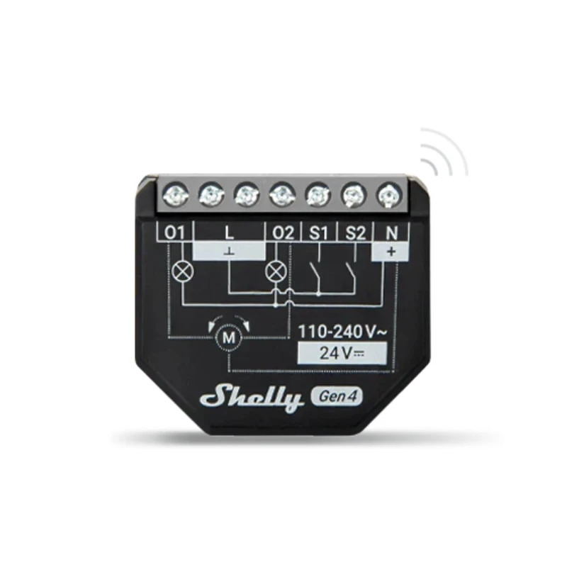 Shelly 2PM Gen4 (Dvojitý spínač / Ovládač roliet s meraním)