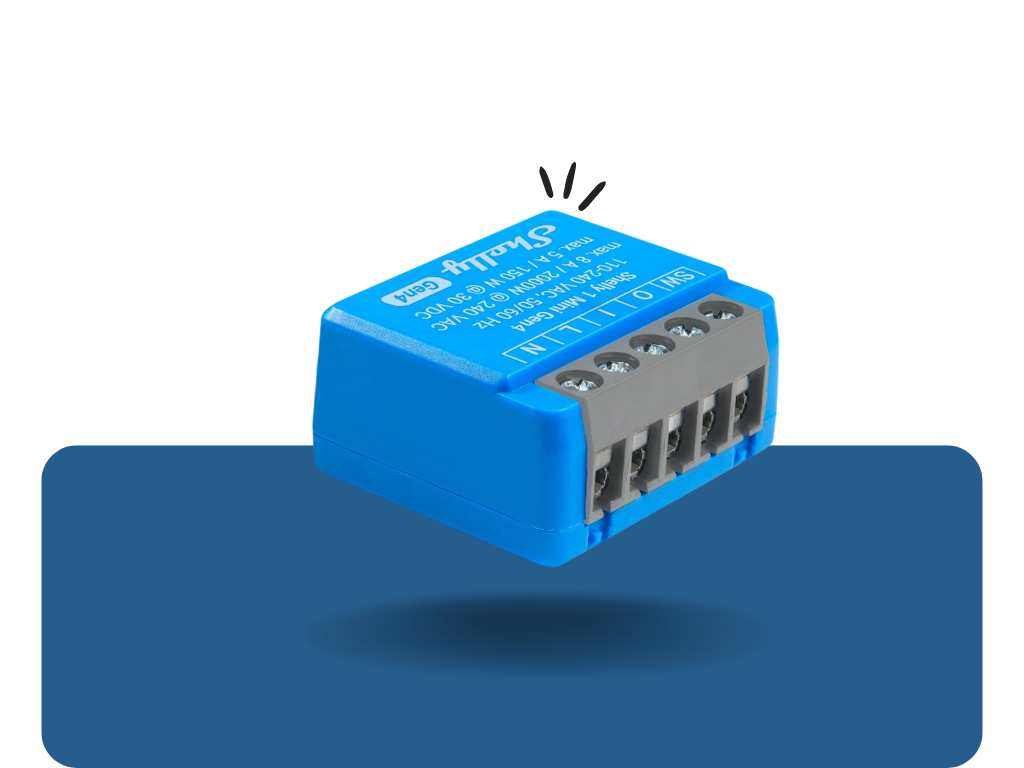 Shelly 1 Mini Gen3 (Kompaktný Wi-Fi / Bluetooth spínač, 8A)