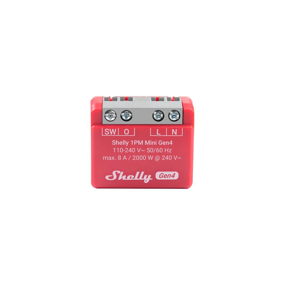Shelly 1PM Mini Gen4 (Miniatúrny 8A spínač s meraním spotreby)
