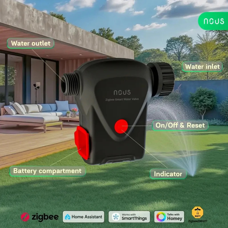 Nous L14 Smart vodný ventil Zigbee