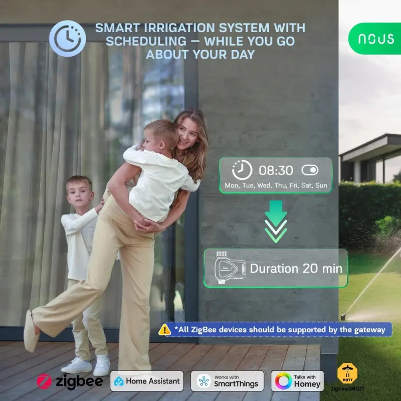 Nous L14 Smart vodný ventil Zigbee