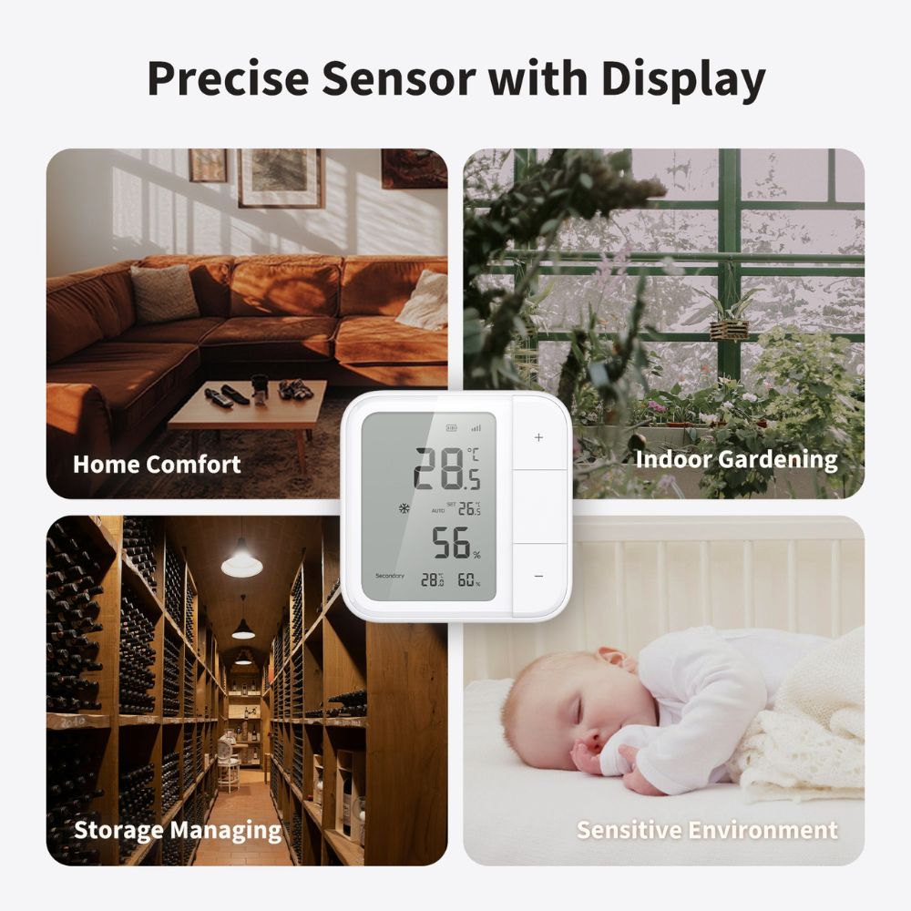 Bezdrôtový klimatický senzor Aqara W100, Zigbee + Thread, kompatibilný s Matter (TH-S04D)