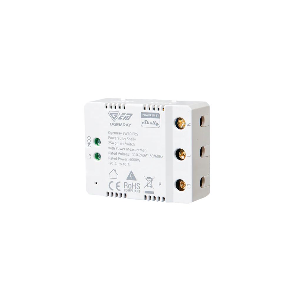 Ogemray Smart relay 25A powered by Shelly
