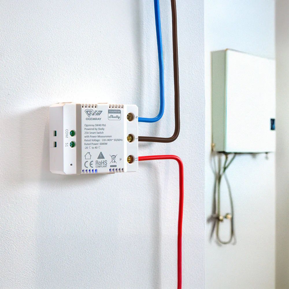 Ogemray Smart relay 25A powered by Shelly
