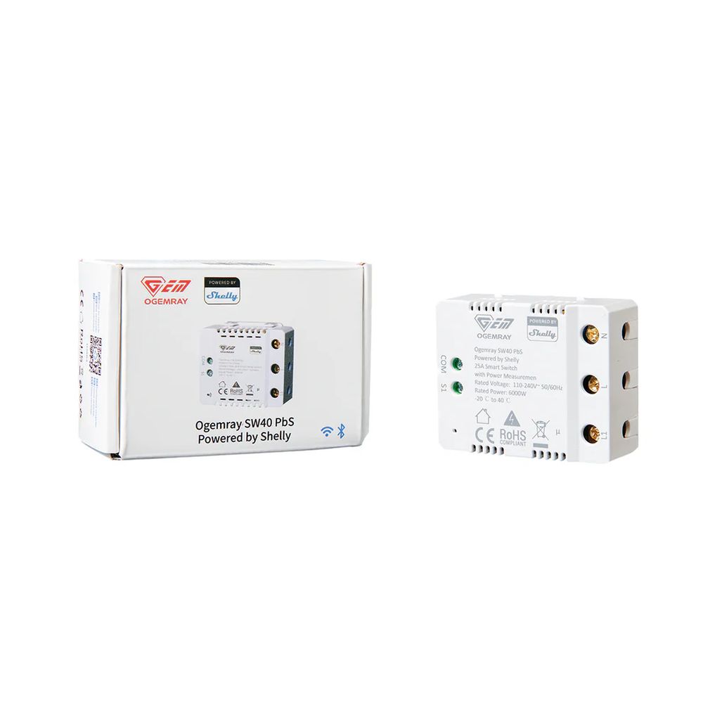 Ogemray Smart relay 25A powered by Shelly