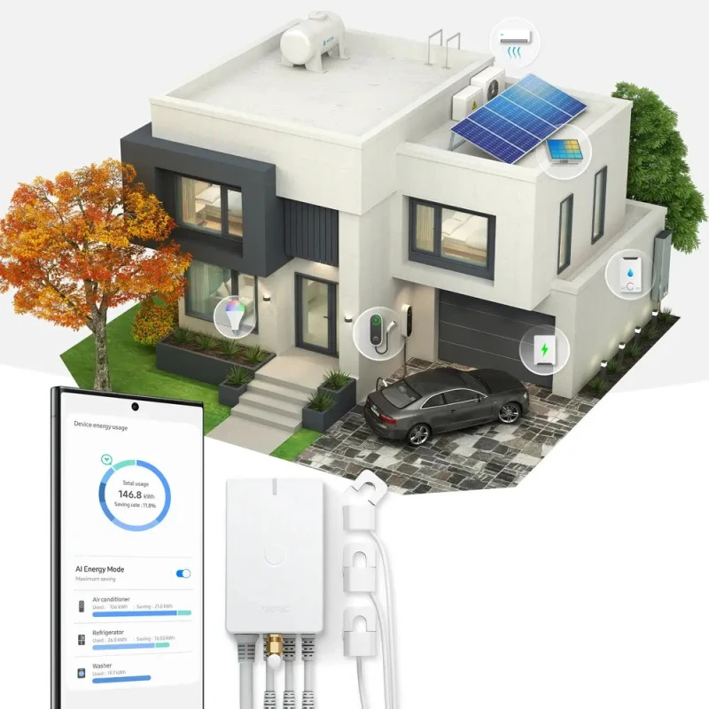 Aeotec Home Energy Meter 8 – trojfázový merač energie so 60 A svorkami