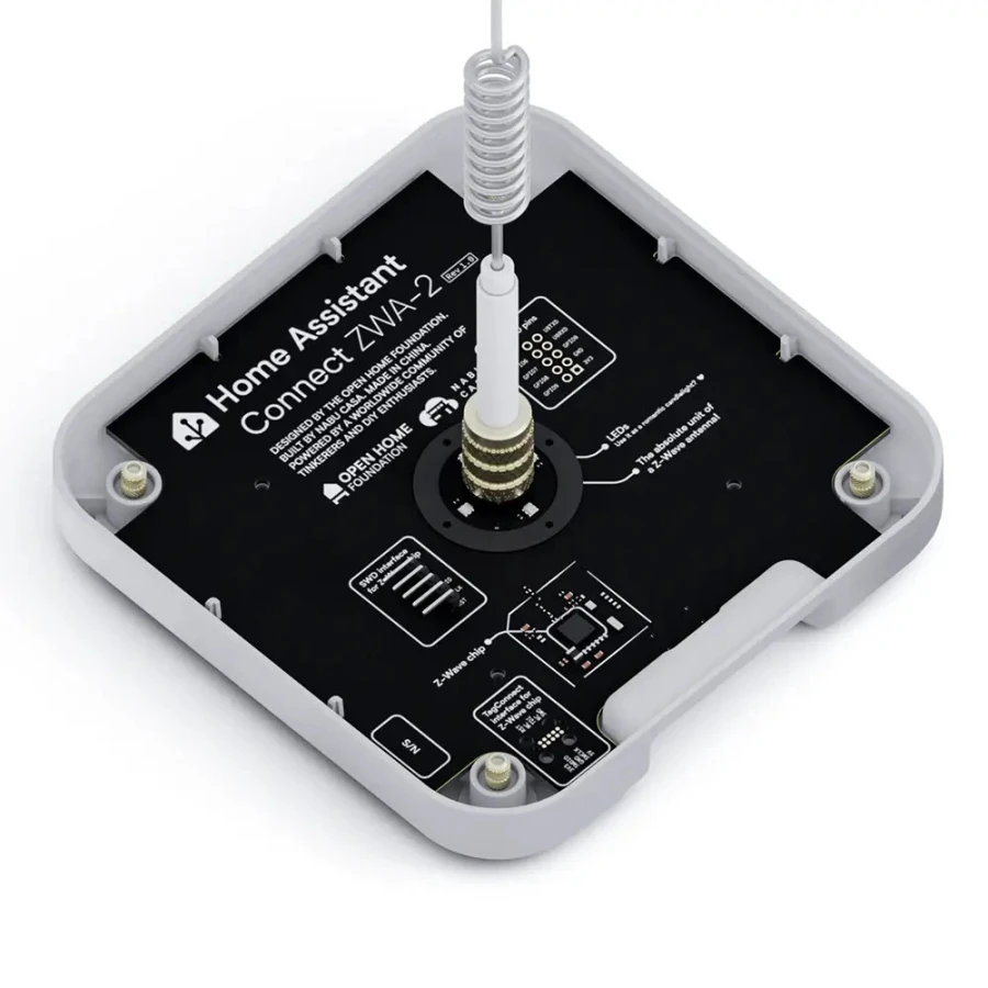 Home Assistant Connect ZWA-2, Z-Wave adapter and antenna