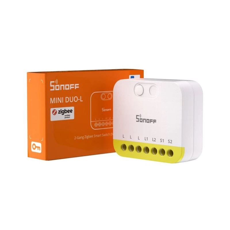 Sonoff ZBMINI EXTREME DUAL Channel (bez potreby nuláku) - Dvojité Zigbee relé