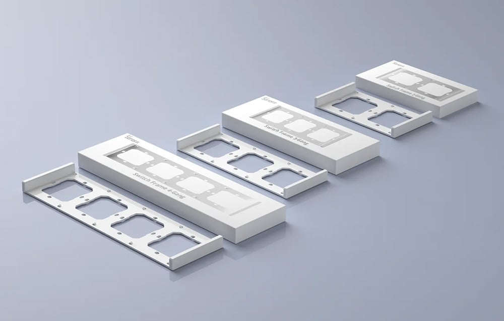 Rámček pre Sonoff M5-80 Matter/Zigbee vypínač - Biely