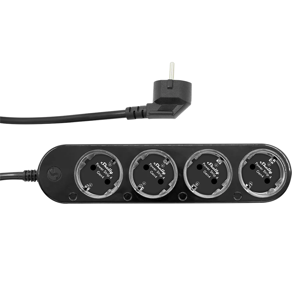 Shelly Power Strip 4 Gen4 (Wi-Fi / Matter, Zigbee)-Čierna