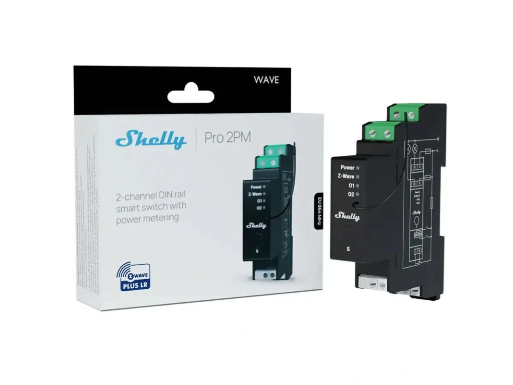 Shelly Wave Pro 2PM LR (Z-wave Long Range)