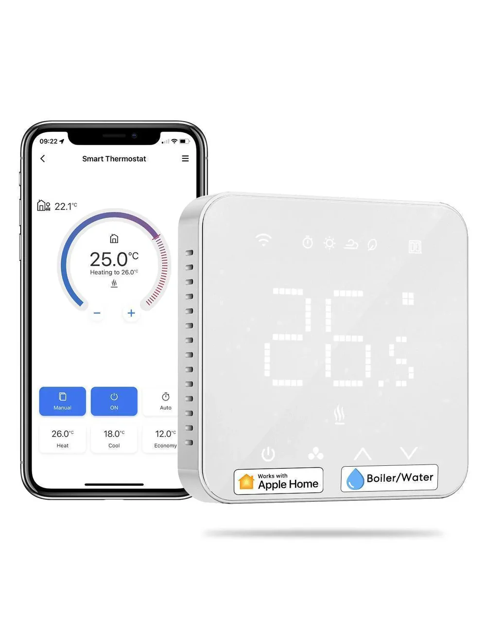 Inteligentný WiFi termostat Meross MTS200BHK(EU) (HomeKit)