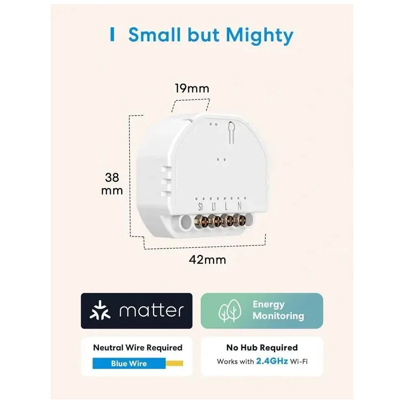 Inteligentný modul pod vypínač Meross MSS815MA-UN WiFi (Matter)