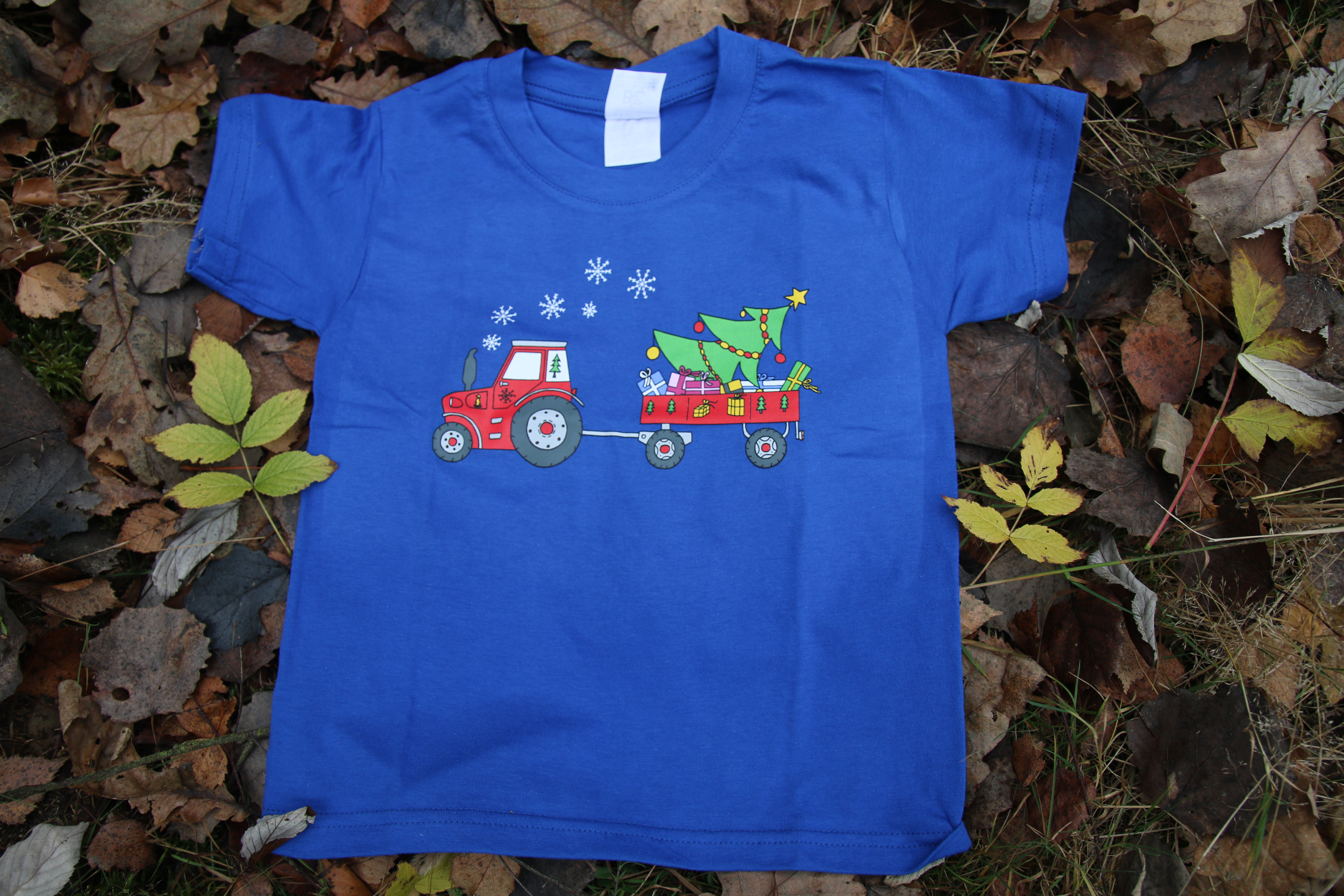 Dětské Vánoční tričko traktor
