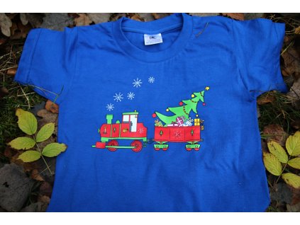 Dětské tričko vánoční vlak
