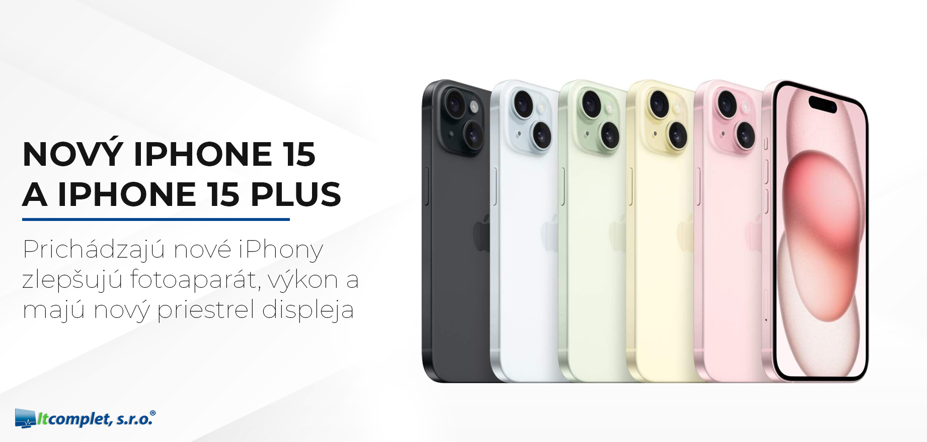 Nový iPhone 15 a iPhone 15 Plus zlepšujú fotoaparát, výkon a dostávajú Dynamic Island