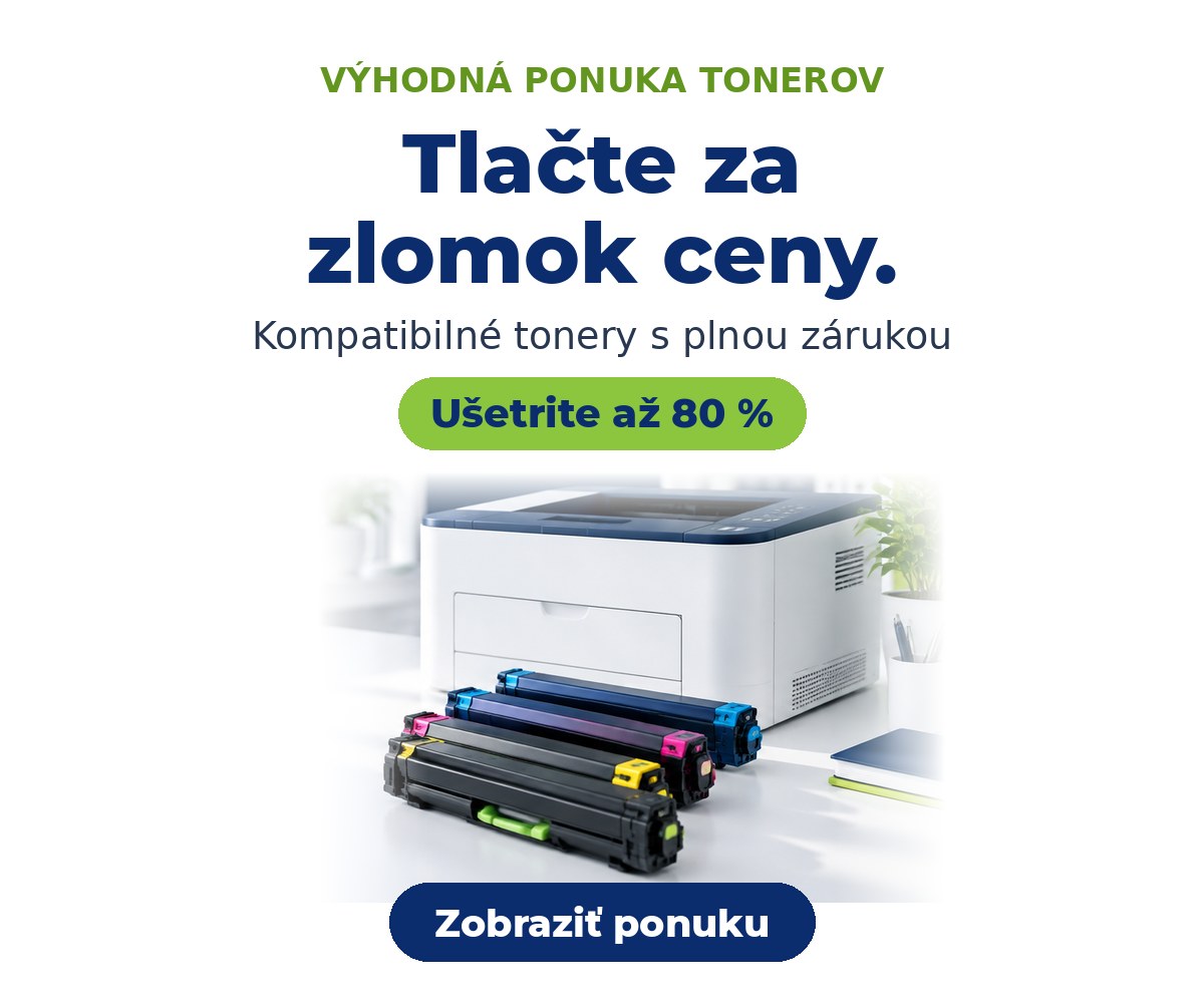 Kompatibilné tonery a náplne – ušetrite až 80 %