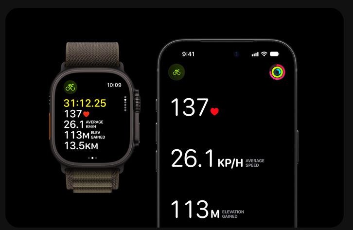 Cyklistika s Apple Watch Ultra 4 a iPhonom