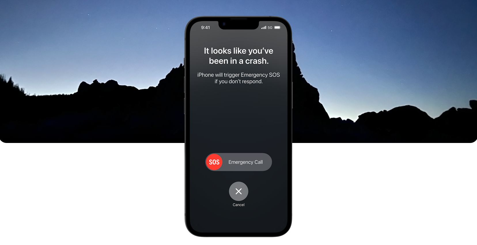 Detekcia autonehody na iPhone 16e