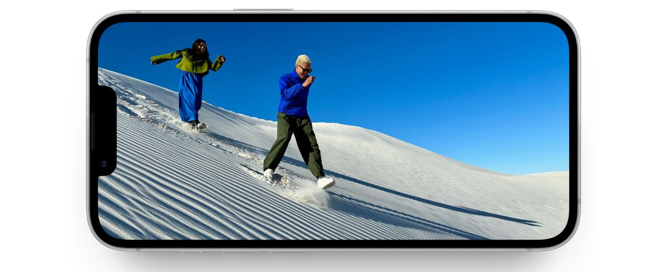 Displej iPhone 16e pri prehrávaní videa