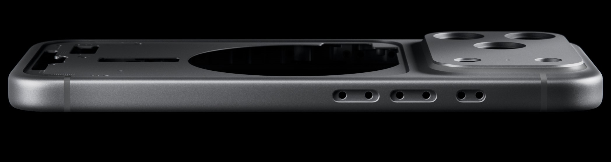 iPhone 17 Pro – bočný profil hliníkovej unibody