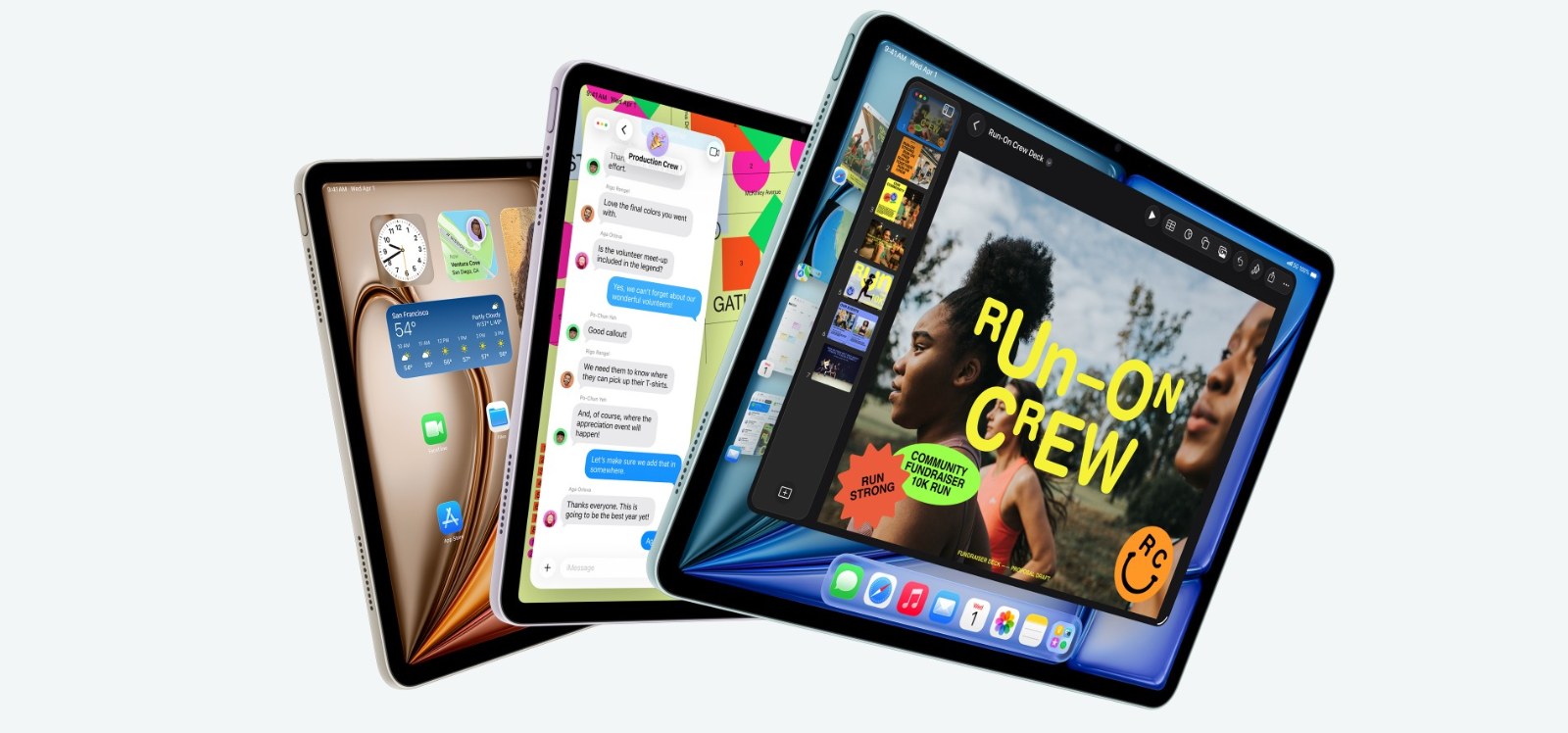 iPadOS s oknami na iPade Air 11"