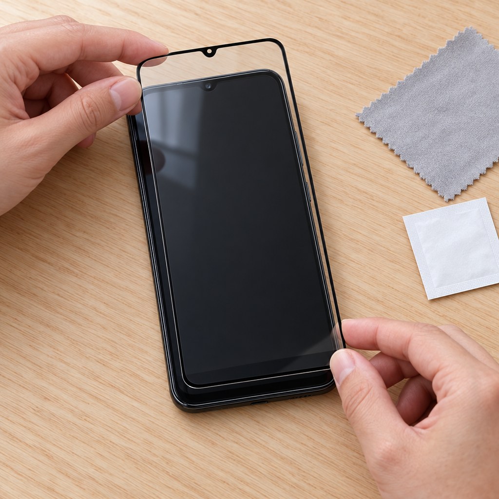 Glass Shield 5D Ochranné sklo pre Samsung Galaxy A15 4G/5G, Tactical, Čierne – nalepovanie