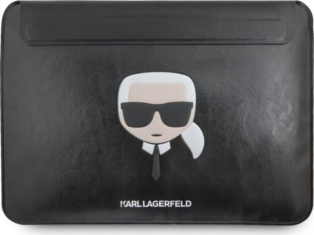 Karl Lagerfeld Head Embossed Puzdro na notebook 16", Čierne