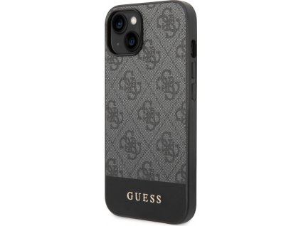 Guess 4G Stripe Kryt pre iPhone 14 Plus, Sivý